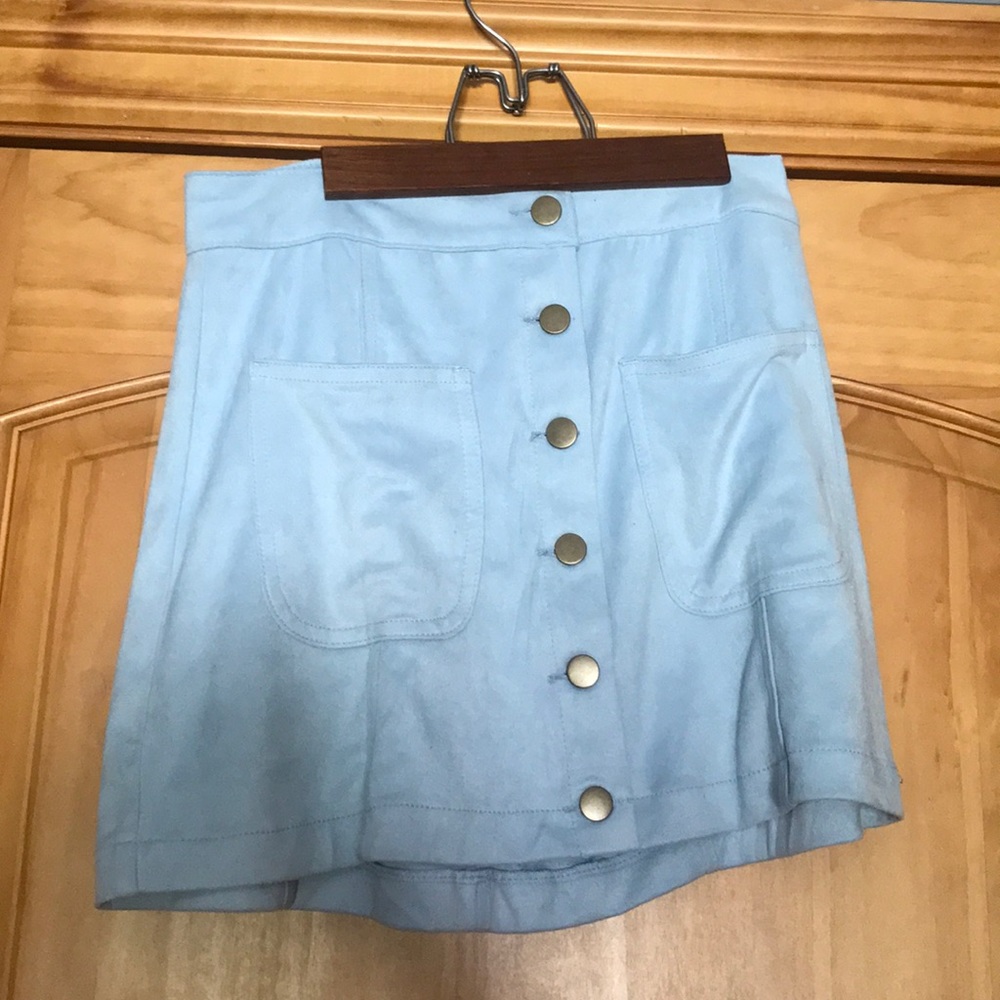 Suede skirt